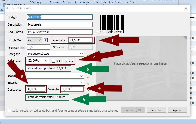 Insertar Producto Octava Etapa